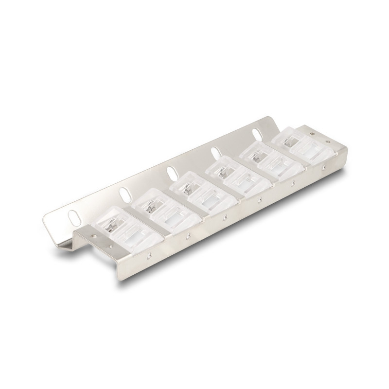 Delock Keystone Halterung 12 Port neigbar für 10″ oder 19″ Rack und Wandmontage