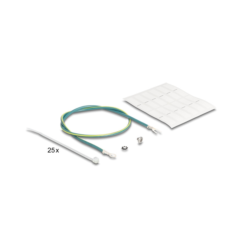 Delock 19″ Keystone Patchpanel 24 Port gewinkelt mit Entlastungsschiene schwarz