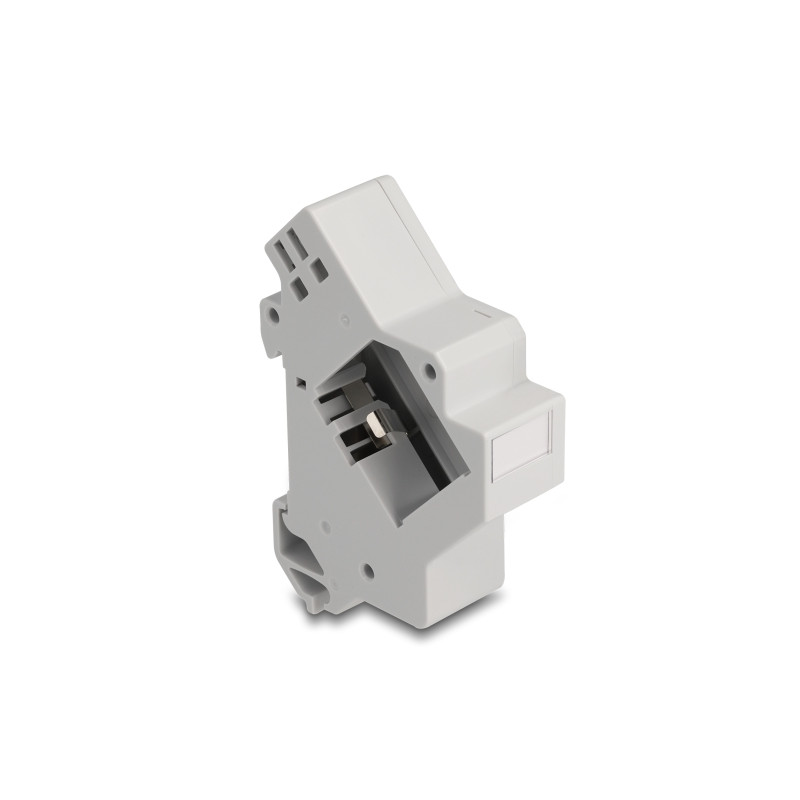 Delock Keystone Halterung für Hutschiene mit Erdung grau