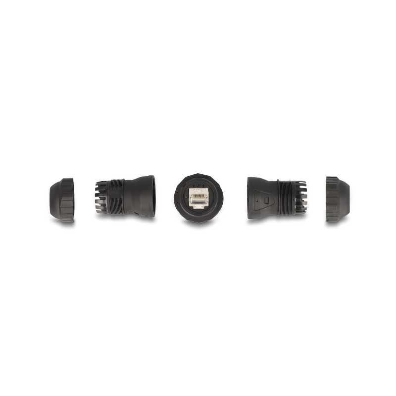 Delock Kabelverbinder RJ45 Buchse zu RJ45 Buchse Cat.6A IP68 staub- und wasserdicht