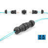 Delock LWL Kabelverbinder LC Duplex Buchse zu LC Duplex Buchse UPC OS2 IP68 staub- und wasserdicht