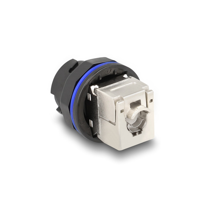 Delock RJ45 Cat.6A Einbaubuchse mit LSA Anschluss schwarz