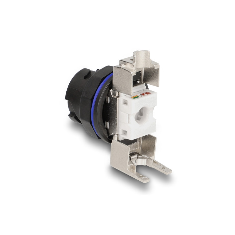 Delock RJ45 Cat.6A Einbaubuchse mit LSA Anschluss schwarz