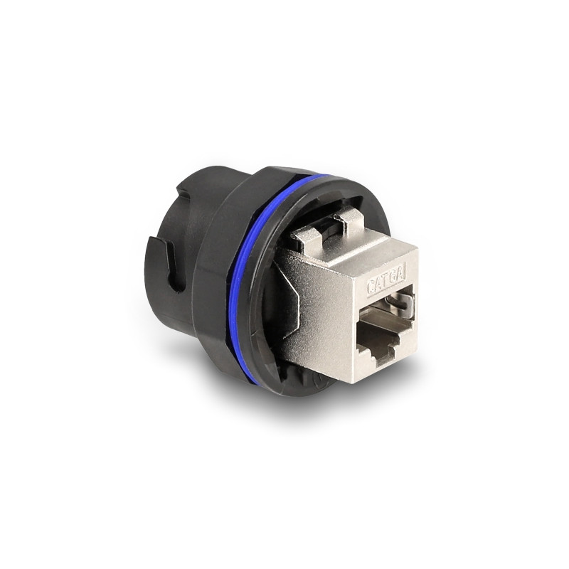 Delock RJ45 Cat.6A Einbaubuchse / Kupplung schwarz