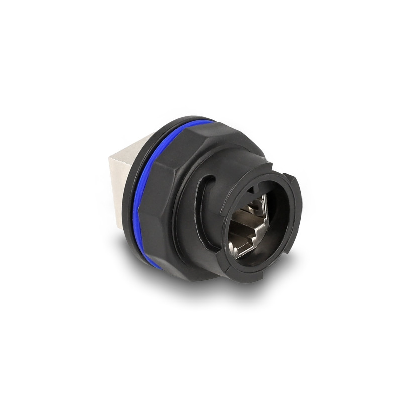Delock RJ45 Cat.6A Einbaubuchse / Kupplung schwarz