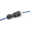 RJ45 Stecker feldkonfektionierbar Cat.6A mit Durchführungskupplung passend für Delock Artikel 67047 und 67048 IP68 staub- und wa