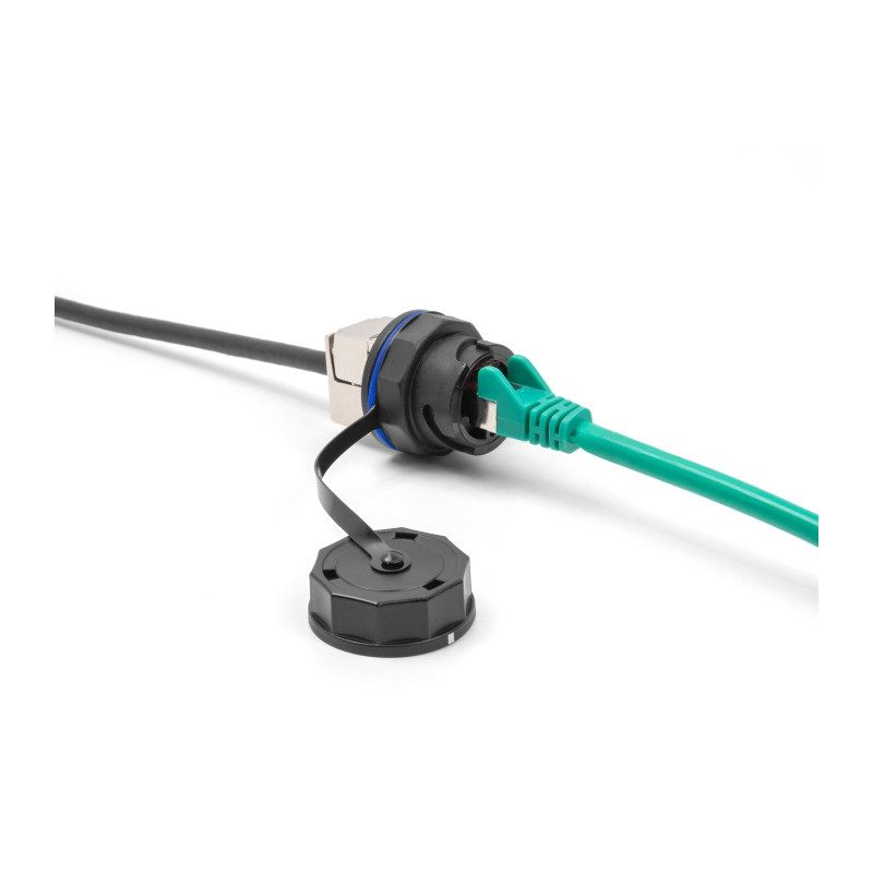 Schutzkappe für Delock RJ45 Einbaubuchsen 67047 und 67048 IP68 staub- und wasserdicht schwarz