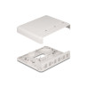 Delock Keystone Leergehäuse 6 Port für Glasfaser und Netzwerk weiß