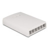 Delock Keystone Leergehäuse Aufputz 6 Port für Glasfaser und Netzwerk weiß