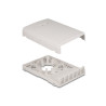 Delock Keystone Leergehäuse Aufputz 6 Port für Glasfaser und Netzwerk weiß