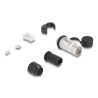 RJ45 Modularer Stecker zur Eigenmontage Cat.6A mit robusten Kabelsteckergehäuse und Schutzkappe passend für die Delock Durchführ