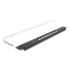 Delock 19″ D-Typ Patchpanel mit Entlastungsschiene 8 Port mittig 1 HE schwarz