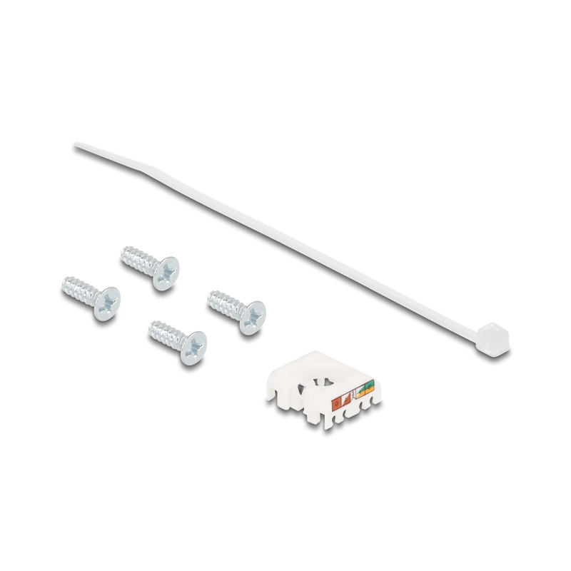 Delock D-Typ RJ45 Einbaubuchse mit LSA Anschluss Cat.6A STP Metall