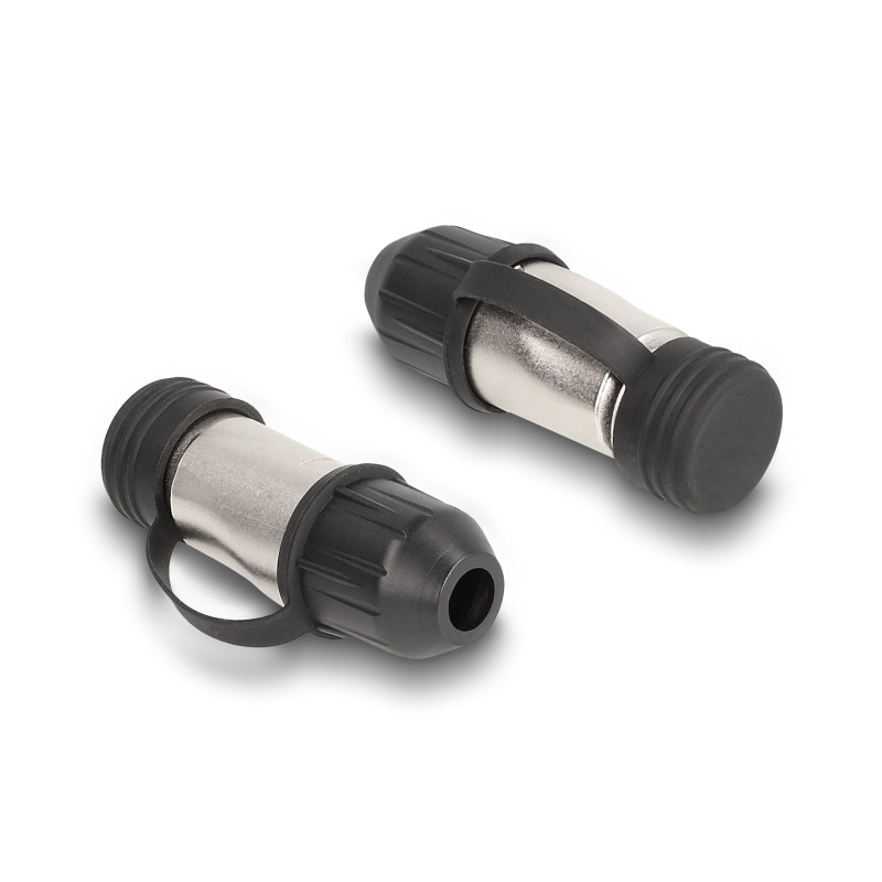 RJ45 Modularer Stecker feldkonfektionierbar Cat.6A mit robusten Kabelsteckergehäuse und Schutzkappe passend für die Delock Durch