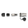 RJ45 Modularer Stecker feldkonfektionierbar Cat.6A mit robusten Kabelsteckergehäuse und Schutzkappe passend für die Delock Durch