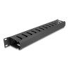 Delock 19″ Kabelmanagement Rangierpanel mit Bürste und 2 Öffnungen 1 HE schwarz