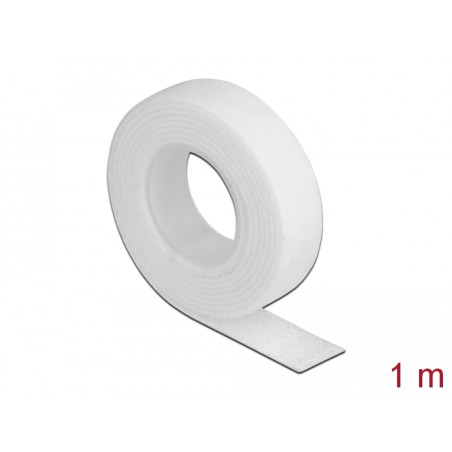 Delock Klettband auf Rolle L 1 m x B 13 mm weiß