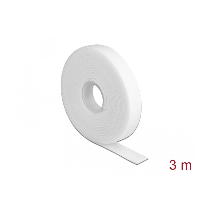 Delock Klettband auf Rolle L 3 m x B 13 mm weiß
