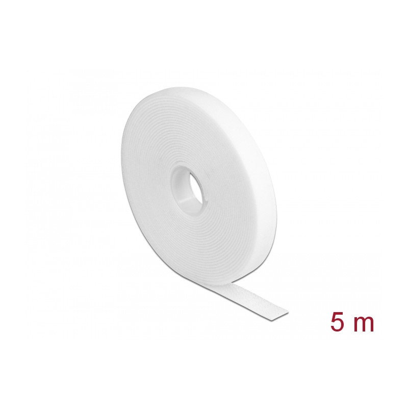 Delock Klettband auf Rolle L 5 m x B 13 mm weiß