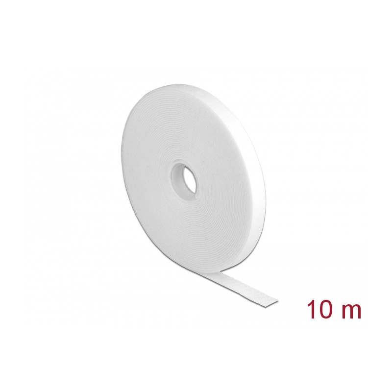 Delock Klettband auf Rolle L 10 m x B 13 mm weiß