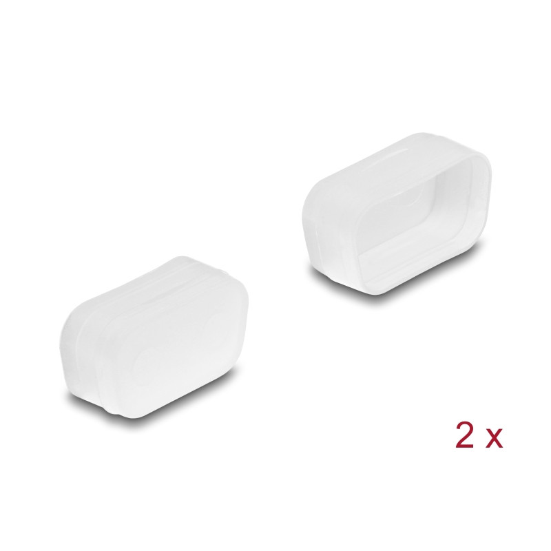 Delock Staubschutz für D-Sub 9 / D-Sub 15 VGA Stecker 2 Stück transparent