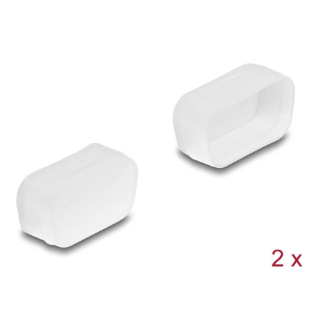 Delock Staubschutz für D-Sub 9 / D-Sub 15 VGA Stecker 2 Stück transparent