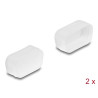 Delock Staubschutz für D-Sub 9 / D-Sub 15 VGA Stecker 2 Stück transparent