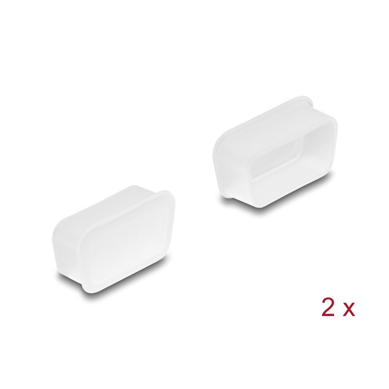 Delock Staubschutz für D-Sub 9 / D-Sub 15 VGA Buchse 2 Stück transparent