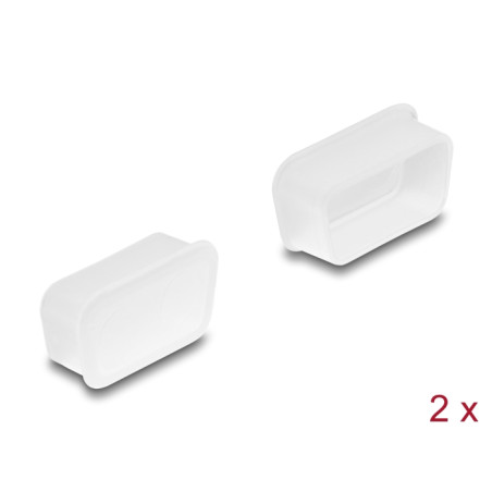 Delock Staubschutz für D-Sub 9 / D-Sub 15 VGA Buchse 2 Stück transparent