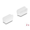 Delock Staubschutz für D-Sub 9 / D-Sub 15 VGA Buchse 2 Stück transparent