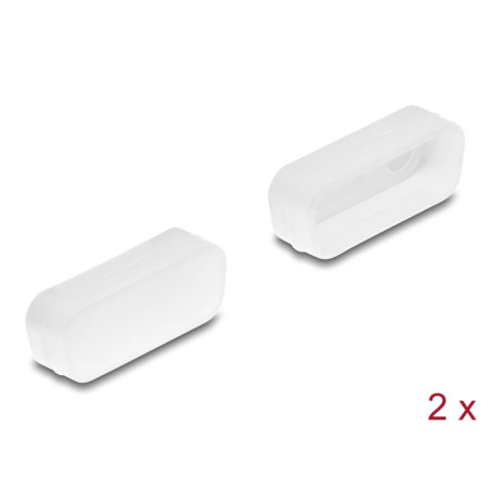 Delock Staubschutz für D-Sub 15 Stecker 2 Stück transparent