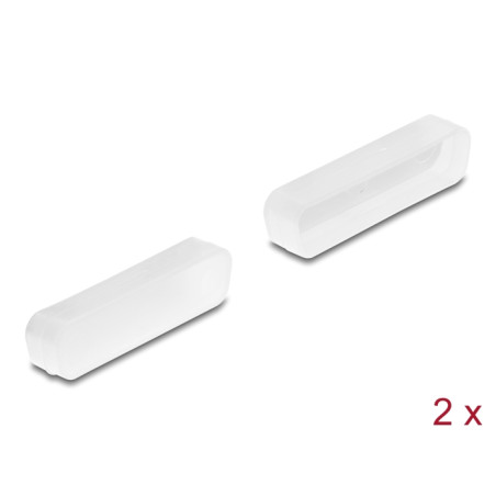 Delock Staubschutz für D-Sub 25 Stecker 2 Stück transparent