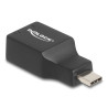Delock Externe USB Soundkarte mit USB Type-C™ Stecker auf 2 x 3,5 mm Klinkenbuchse Plug & Play Audio Adapter schwarz