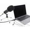 Delock Externe USB Soundkarte mit USB Type-C™ Stecker auf 2 x 3,5 mm Klinkenbuchse Plug & Play Audio Adapter schwarz