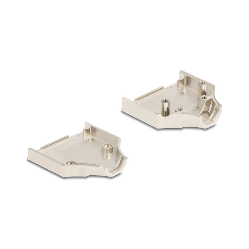 Delock Sub-D Steckergehäuse 15 Pin aus Metall inklusive Steckerverbinder Buchse und Montagematerial