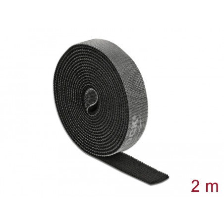 Delock Klettband auf Rolle L 2 m x B 15 mm schwarz