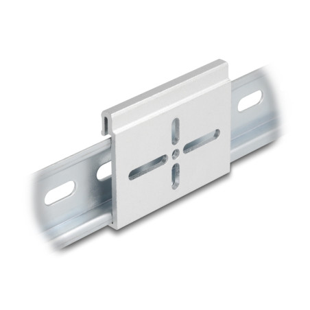 Delock Aluminium Montageclip für Hutschiene 60,0 x 47,8 mm silber