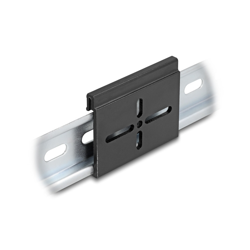 Delock Aluminium Montageclip für Hutschiene 60,0 x 47,8 mm schwarz