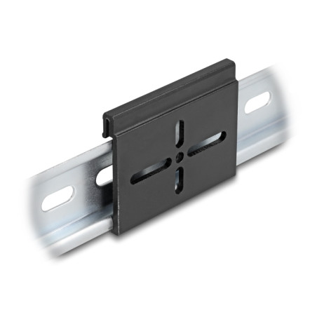 Delock Aluminium Montageclip für Hutschiene 60,0 x 47,8 mm schwarz