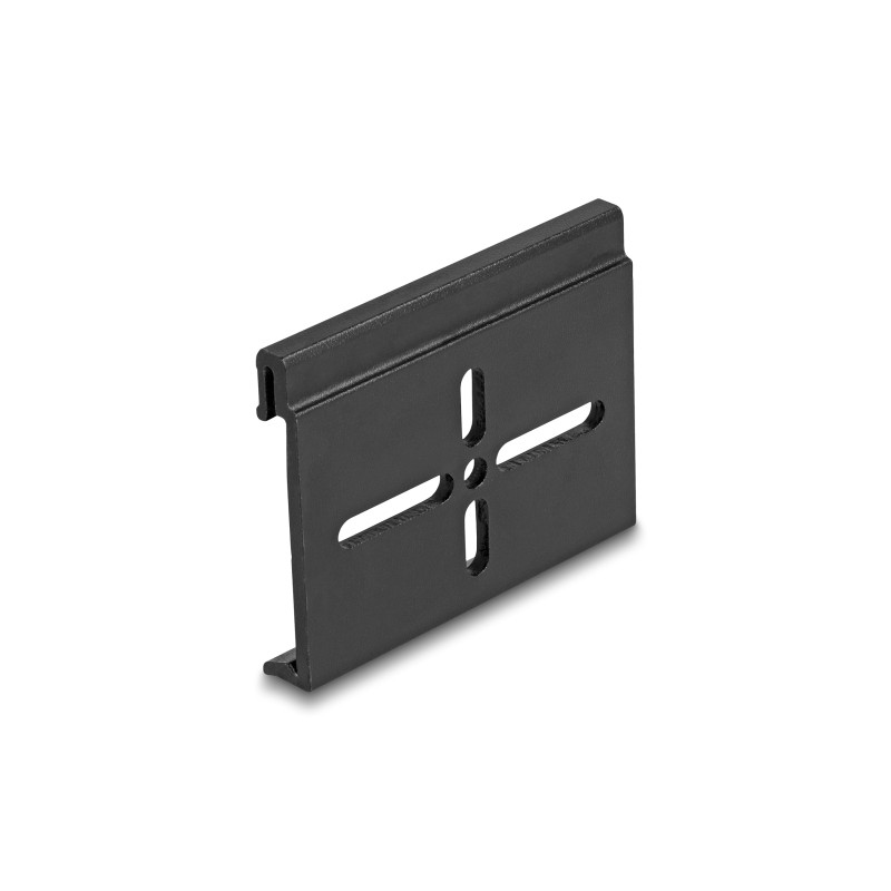 Delock Aluminium Montageclip für Hutschiene 60,0 x 47,8 mm schwarz
