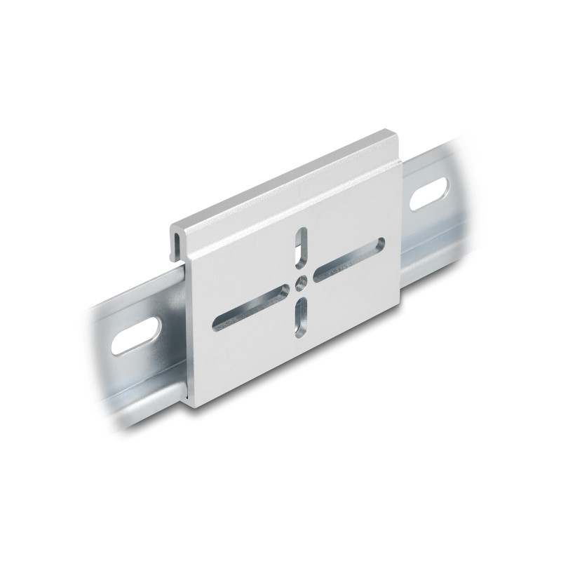 Delock Aluminium Montageclip für Hutschiene 70,0 x 47,8 mm silber