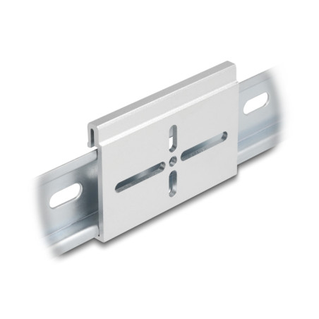 Delock Aluminium Montageclip für Hutschiene 70,0 x 47,8 mm silber