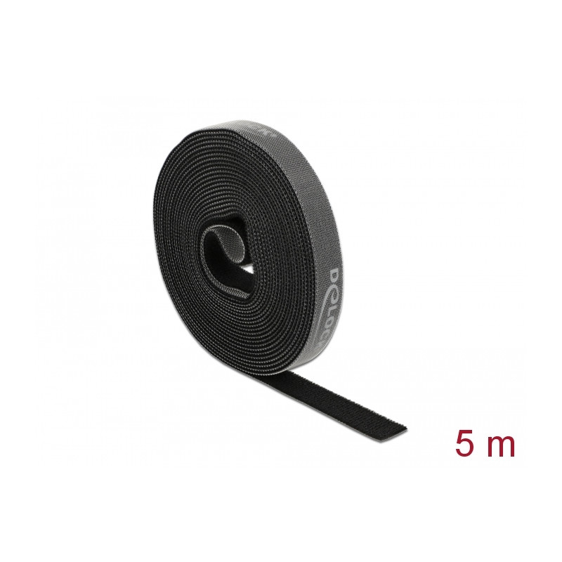 Delock Klettband auf Rolle L 5 m x B 15 mm schwarz