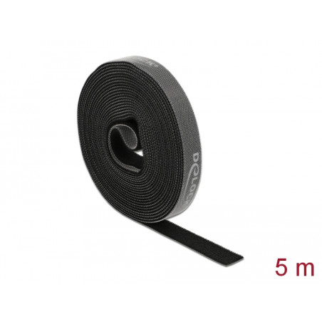 Delock Klettband auf Rolle L 5 m x B 15 mm schwarz