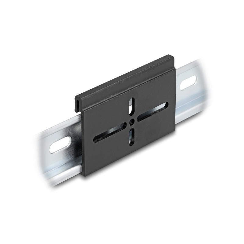 Delock Aluminium Montageclip für Hutschiene 70,0 x 47,8 mm schwarz