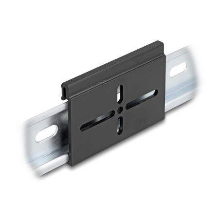 Delock Aluminium Montageclip für Hutschiene 70,0 x 47,8 mm schwarz