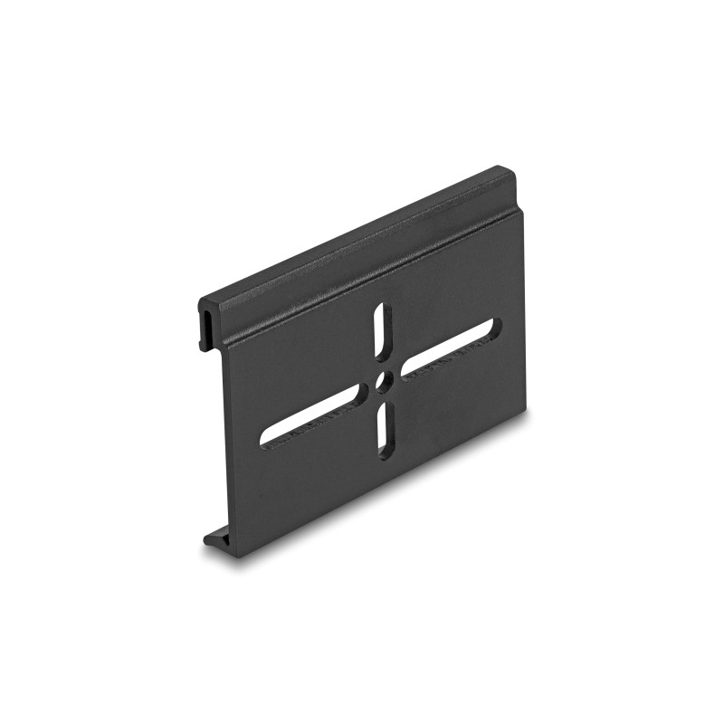 Delock Aluminium Montageclip für Hutschiene 70,0 x 47,8 mm schwarz