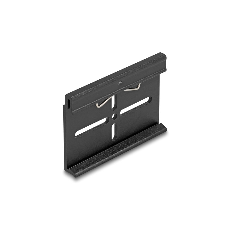 Delock Aluminium Montageclip für Hutschiene 70,0 x 47,8 mm schwarz