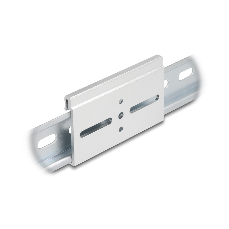 Delock Aluminium Montageclip für Hutschiene 80,0 x 47,8 mm silber
