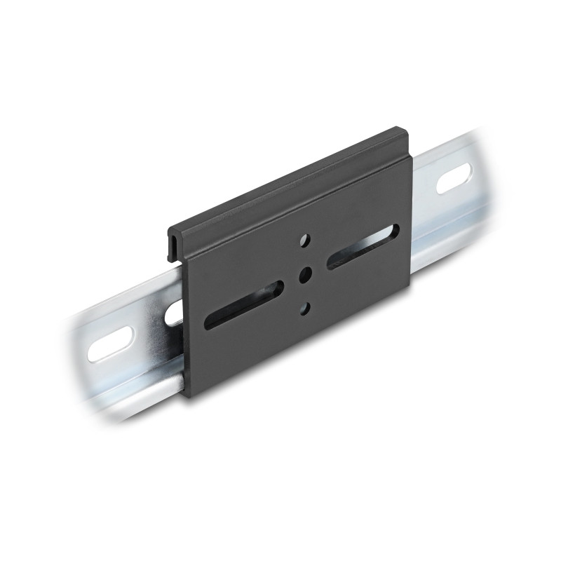 Delock Aluminium Montageclip für Hutschiene 80,0 x 47,8 mm schwarz